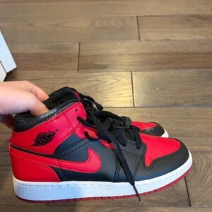 Air Jordan Red and Black Sneakers
